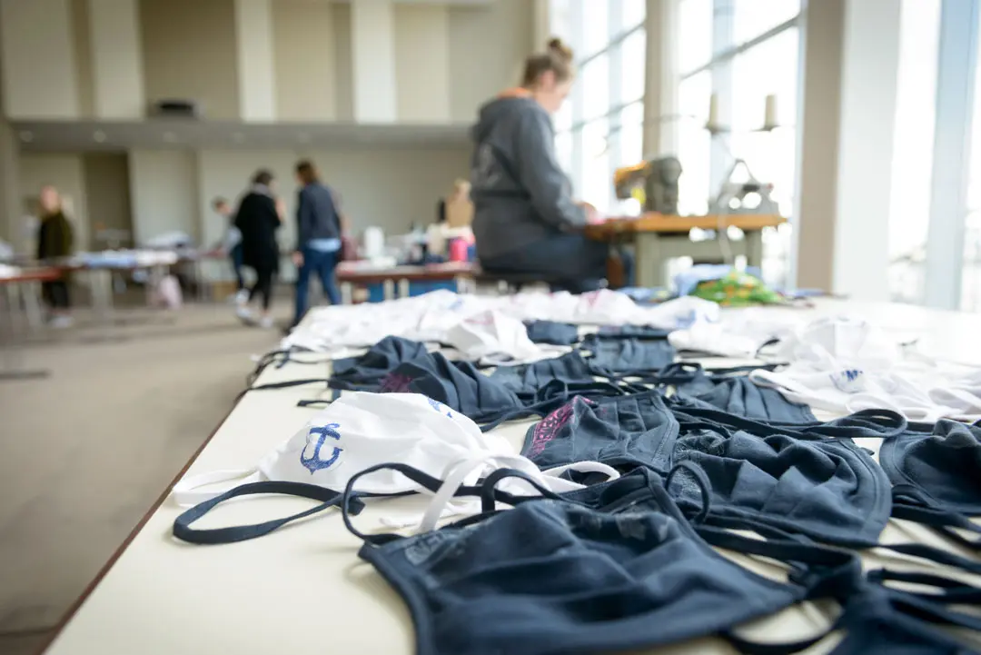 Bei der Nähaktion wurden einige Mund-Nase-Schutzmasken angefertigt