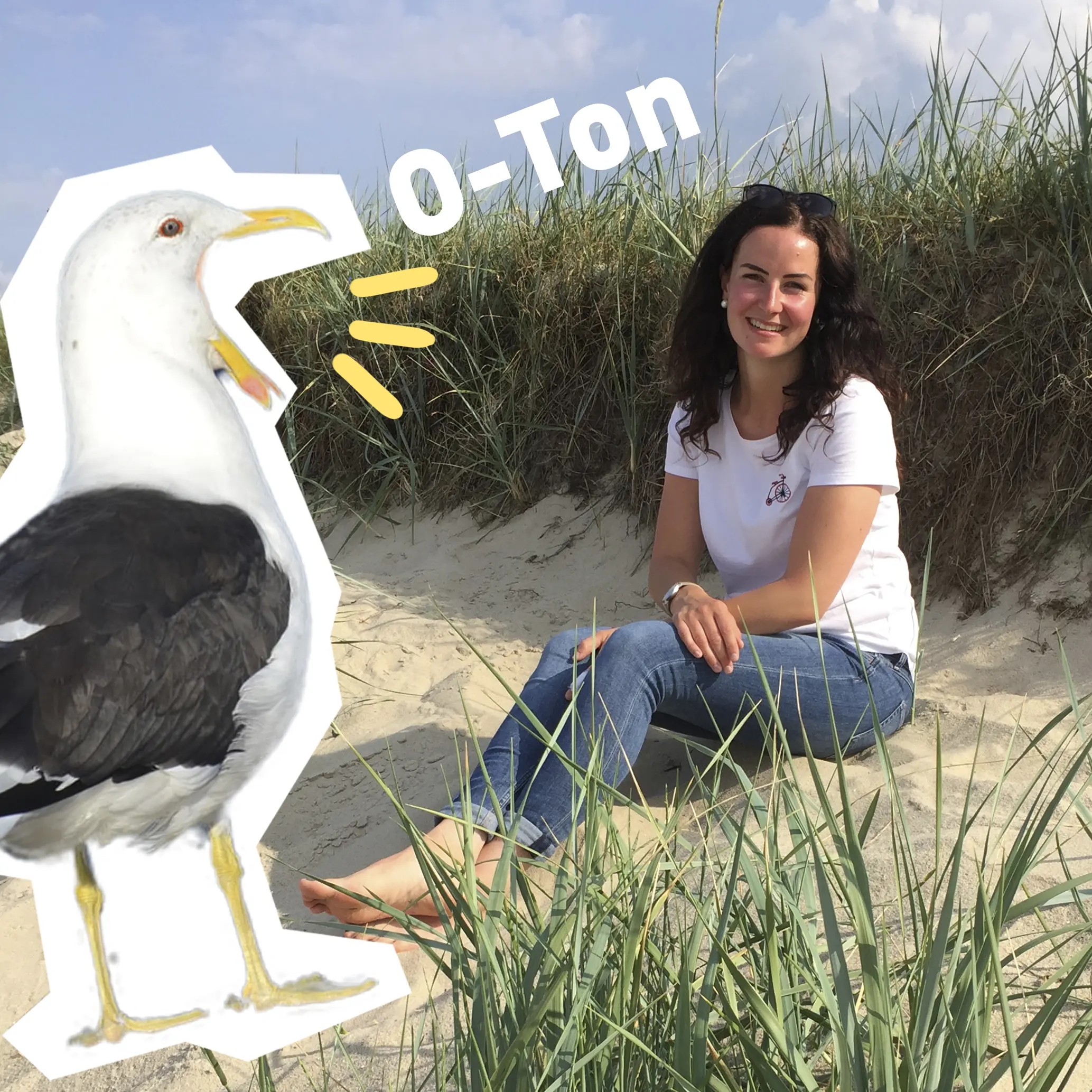 Link zu O-Ton: Lisa Keller. Foto von Lisa Keller am Strand