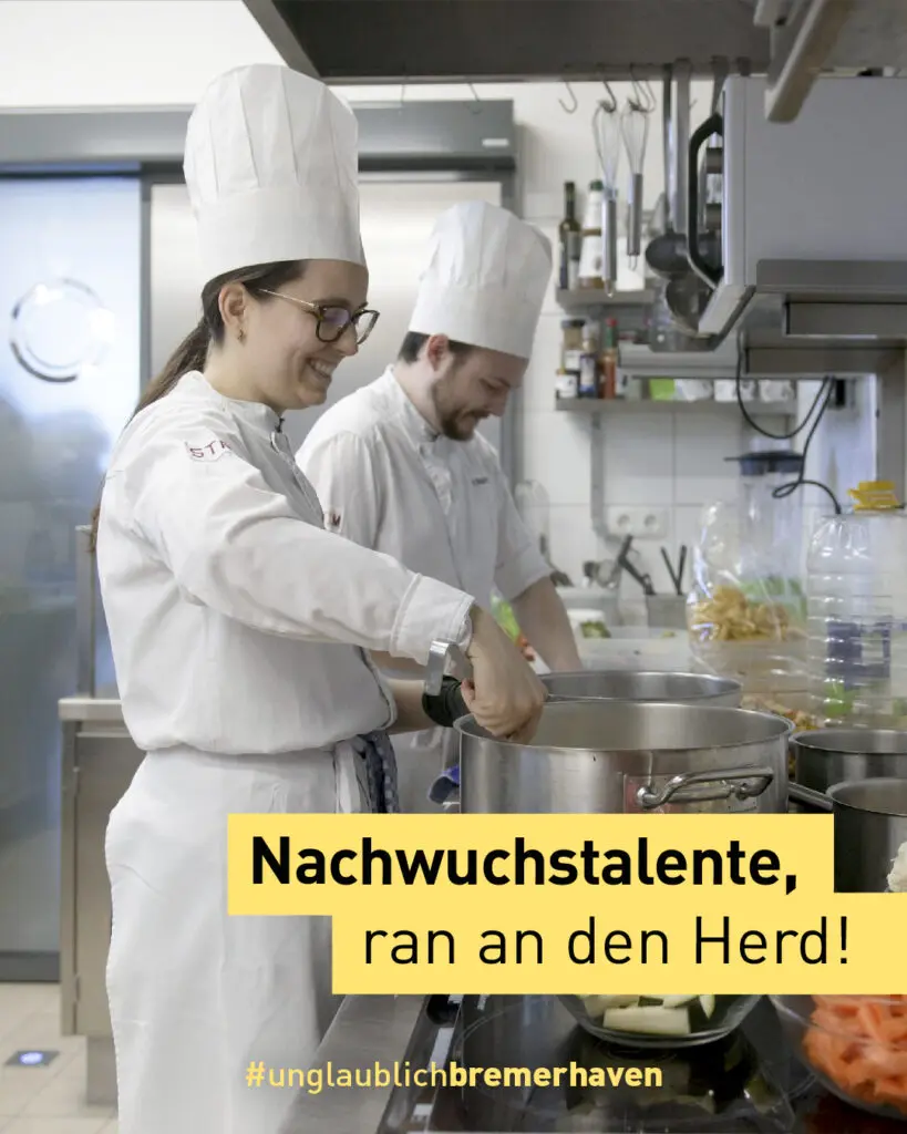 Die Auszubildende Melissa Mendes während des Azubi-Tages in der Hotelküche.
