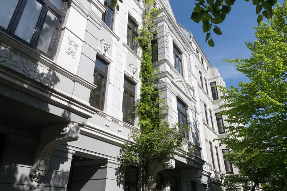 Hausfassaden in der Goethestraße