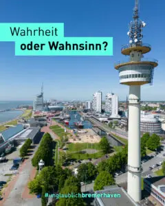 Luftaufnahme auf die Havenwelten Bremerhaven