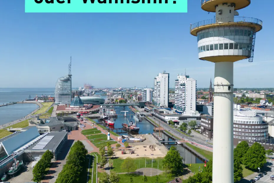 Luftaufnahme auf die Havenwelten Bremerhaven