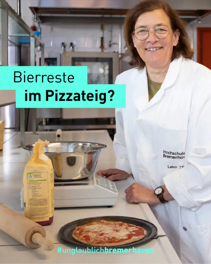 Pizzateig im Labor.
